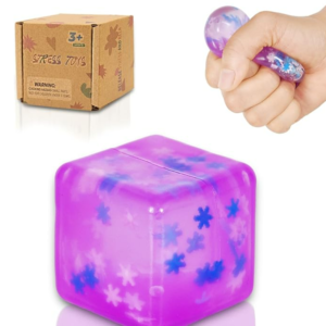 Snowflake Soft Cube Squeeze Toy – small and Medium Ice Cube Stress Relief Toys
