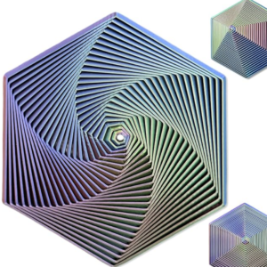 Gradient Fractal Fidget Hexagons für Kinder und Erwachsene