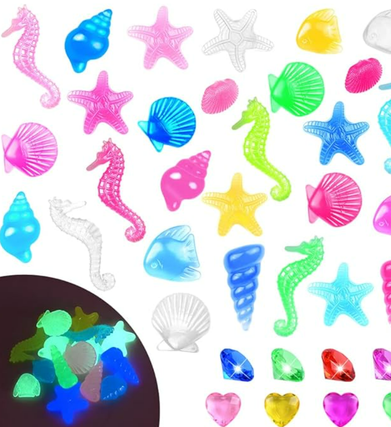 Vicloon Tauchjuwel Pool Spielzeug,45 Stück Tauchspielzeug für Kinder